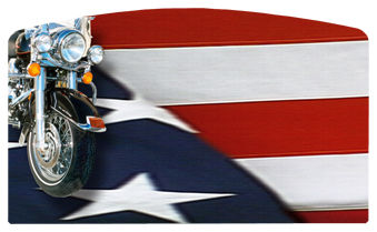 DACRO-332 Biker on US Flag
